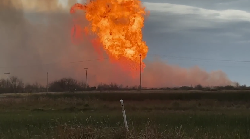 Gas Pipeline Explodes Near Beach  in Southwest Louisiana